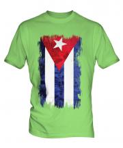 Cuba Grunge Flag Mens T-Shirt