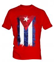 Cuba Grunge Flag Mens T-Shirt