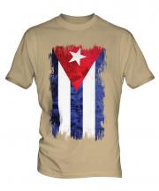 Cuba Grunge Flag Mens T-Shirt