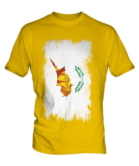 Cyprus Grunge Flag Mens T-Shirt