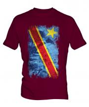 Democratic Rep. Of Congo Grunge Flag Mens T-Shirt