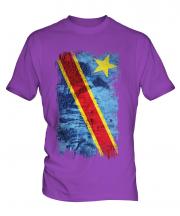 Democratic Rep. Of Congo Grunge Flag Mens T-Shirt