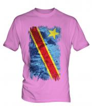 Democratic Rep. Of Congo Grunge Flag Mens T-Shirt