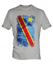 Democratic Rep. Of Congo Grunge Flag Mens T-Shirt