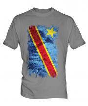 Democratic Rep. Of Congo Grunge Flag Mens T-Shirt