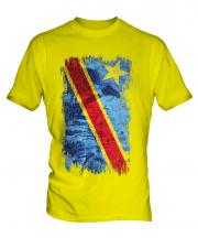 Democratic Rep. Of Congo Grunge Flag Mens T-Shirt