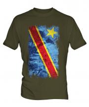 Democratic Rep. Of Congo Grunge Flag Mens T-Shirt