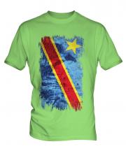Democratic Rep. Of Congo Grunge Flag Mens T-Shirt