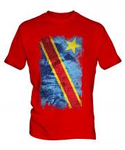Democratic Rep. Of Congo Grunge Flag Mens T-Shirt