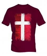 Denmark Grunge Flag Mens T-Shirt