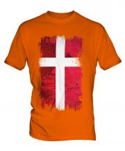 Denmark Grunge Flag Mens T-Shirt