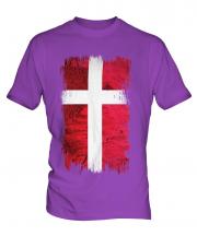 Denmark Grunge Flag Mens T-Shirt