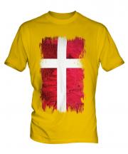 Denmark Grunge Flag Mens T-Shirt