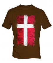 Denmark Grunge Flag Mens T-Shirt