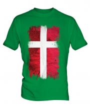 Denmark Grunge Flag Mens T-Shirt