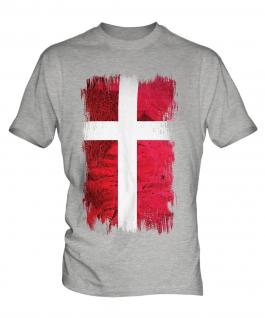 Denmark Grunge Flag Mens T-Shirt