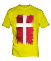 Denmark Grunge Flag Mens T-Shirt