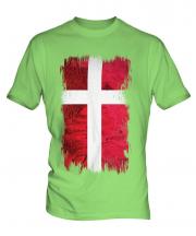 Denmark Grunge Flag Mens T-Shirt