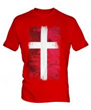 Denmark Grunge Flag Mens T-Shirt
