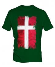 Denmark Grunge Flag Mens T-Shirt