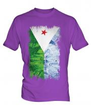 Djibouti Grunge Flag Mens T-Shirt