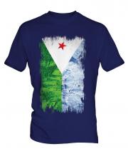 Djibouti Grunge Flag Mens T-Shirt