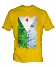 Djibouti Grunge Flag Mens T-Shirt