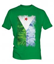 Djibouti Grunge Flag Mens T-Shirt