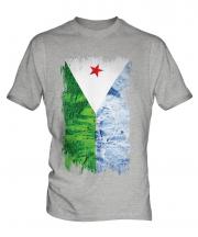 Djibouti Grunge Flag Mens T-Shirt