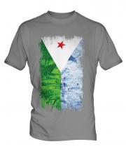 Djibouti Grunge Flag Mens T-Shirt