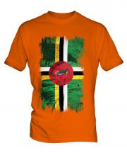 Dominica Grunge Flag Mens T-Shirt
