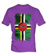 Dominica Grunge Flag Mens T-Shirt