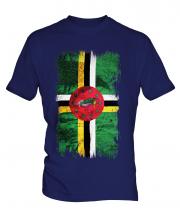 Dominica Grunge Flag Mens T-Shirt