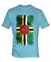 Dominica Grunge Flag Mens T-Shirt