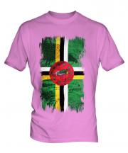 Dominica Grunge Flag Mens T-Shirt