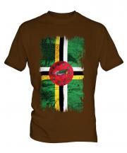 Dominica Grunge Flag Mens T-Shirt