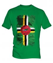 Dominica Grunge Flag Mens T-Shirt