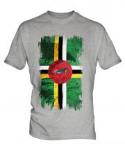Dominica Grunge Flag Mens T-Shirt