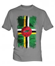 Dominica Grunge Flag Mens T-Shirt