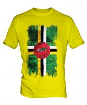 Dominica Grunge Flag Mens T-Shirt