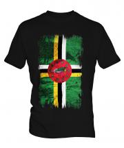 Dominica Grunge Flag Mens T-Shirt
