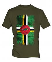 Dominica Grunge Flag Mens T-Shirt