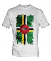 Dominica Grunge Flag Mens T-Shirt