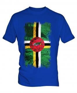 Dominica Grunge Flag Mens T-Shirt