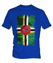 Dominica Grunge Flag Mens T-Shirt