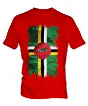 Dominica Grunge Flag Mens T-Shirt