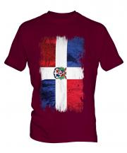 Dominican Republic Grunge Flag Mens T-Shirt