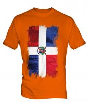 Dominican Republic Grunge Flag Mens T-Shirt