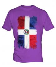Dominican Republic Grunge Flag Mens T-Shirt