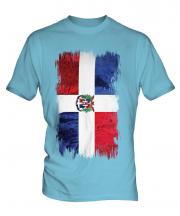 Dominican Republic Grunge Flag Mens T-Shirt